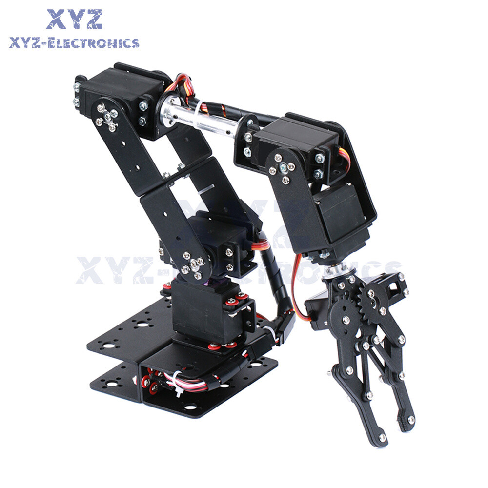 Robotic Arm Kit 6DOF Programming Robot Arm DIY Clamp Claw Kit without Servo