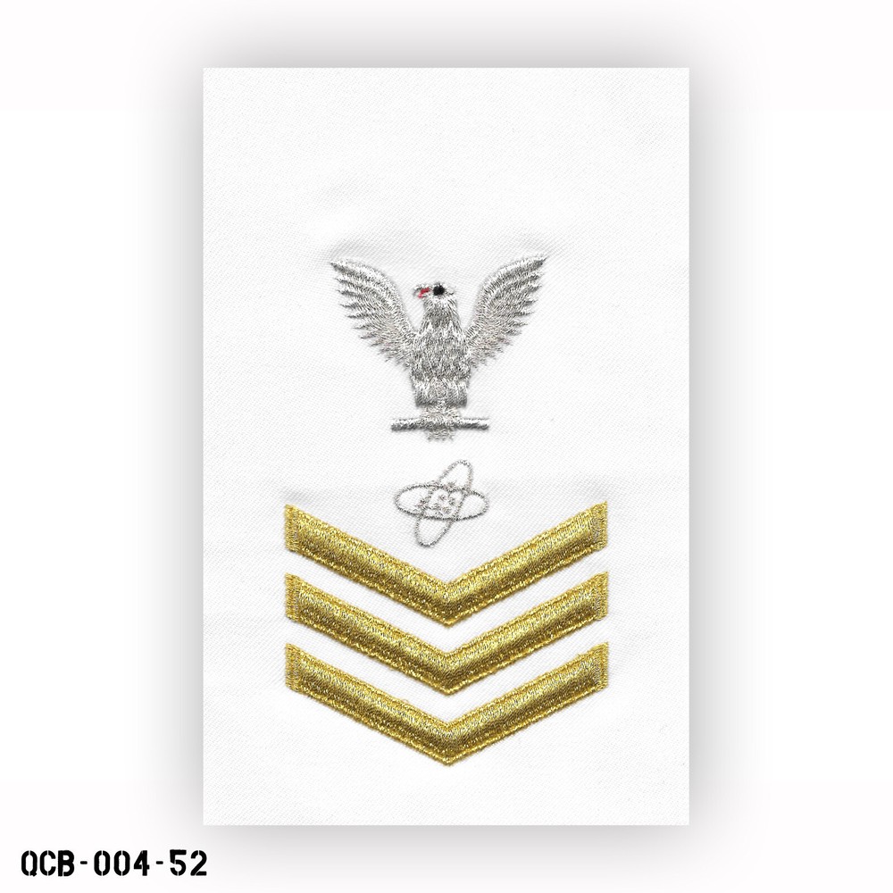 Electronics Tech White Patch ~ US Navy E-6 Petty Officer First Class ~ NEW