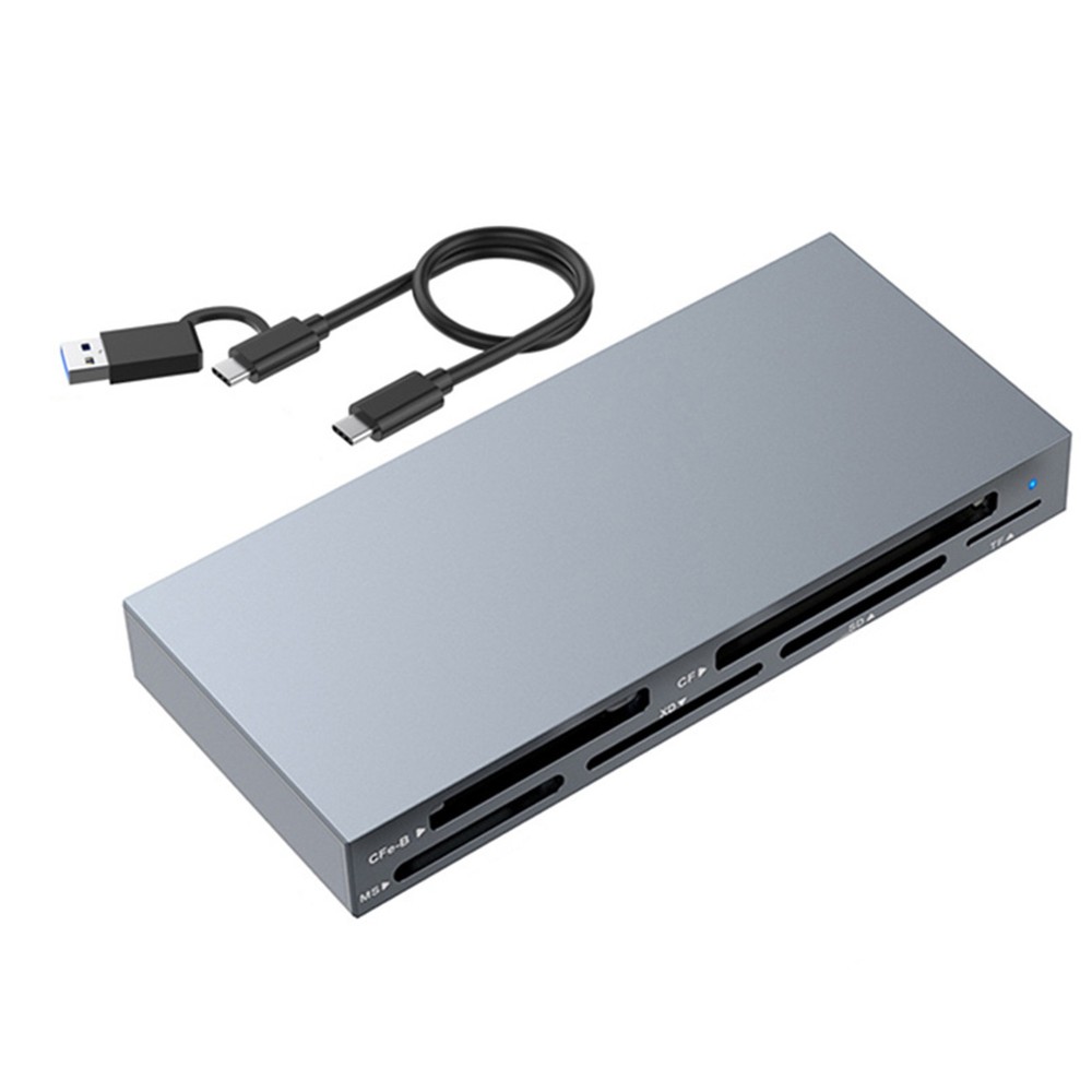 6-IN-1 Multi USB 3.2 Gen2 10Gbps CFexpress Type B/CF/MS/XD/SD/TF Card Reader New