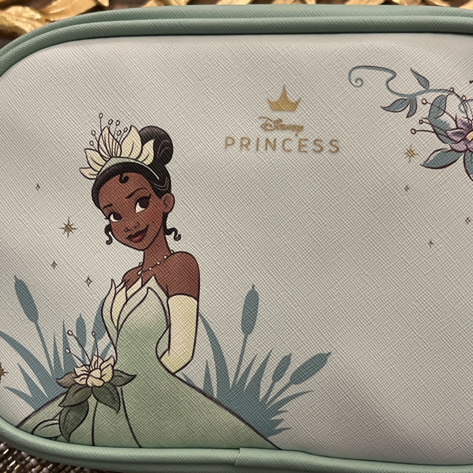 Disney Princess Tiana Cosmetic Bag Floral Design