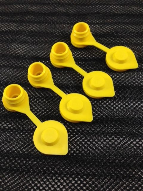 4 - Yellow VENT CAPS Gas Fuel Can Midwest Blitz Wedco Briggs Scepter HEAVY DUTY