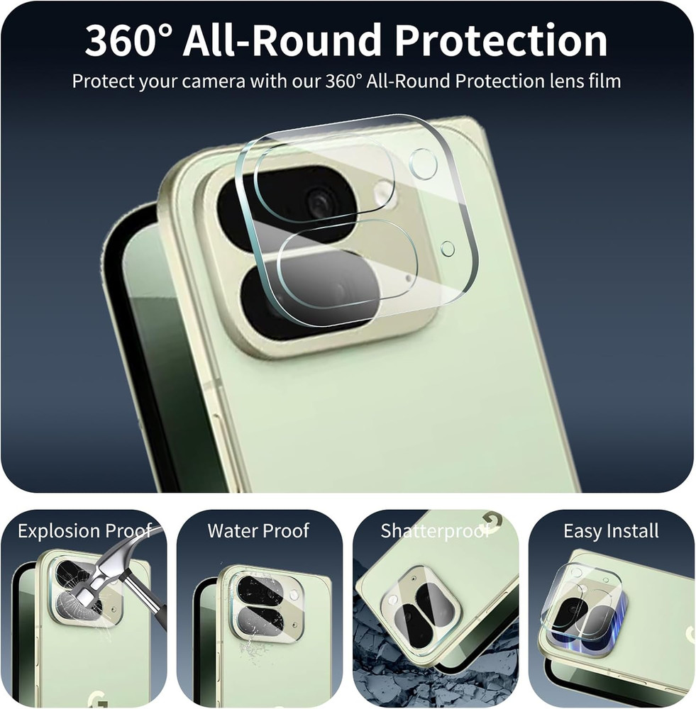 4-Pack Camera Lens Protector for Google Pixel 10 Pro Fold, Tempered Glass Camera