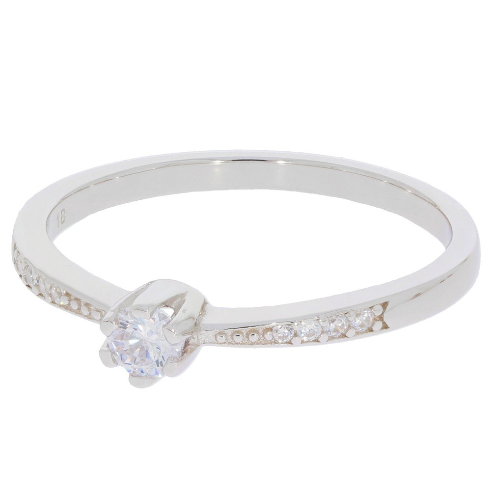 Sterling Silver Semi Mount Ring Setting Round RD 3x3mm Solitaire Minimal