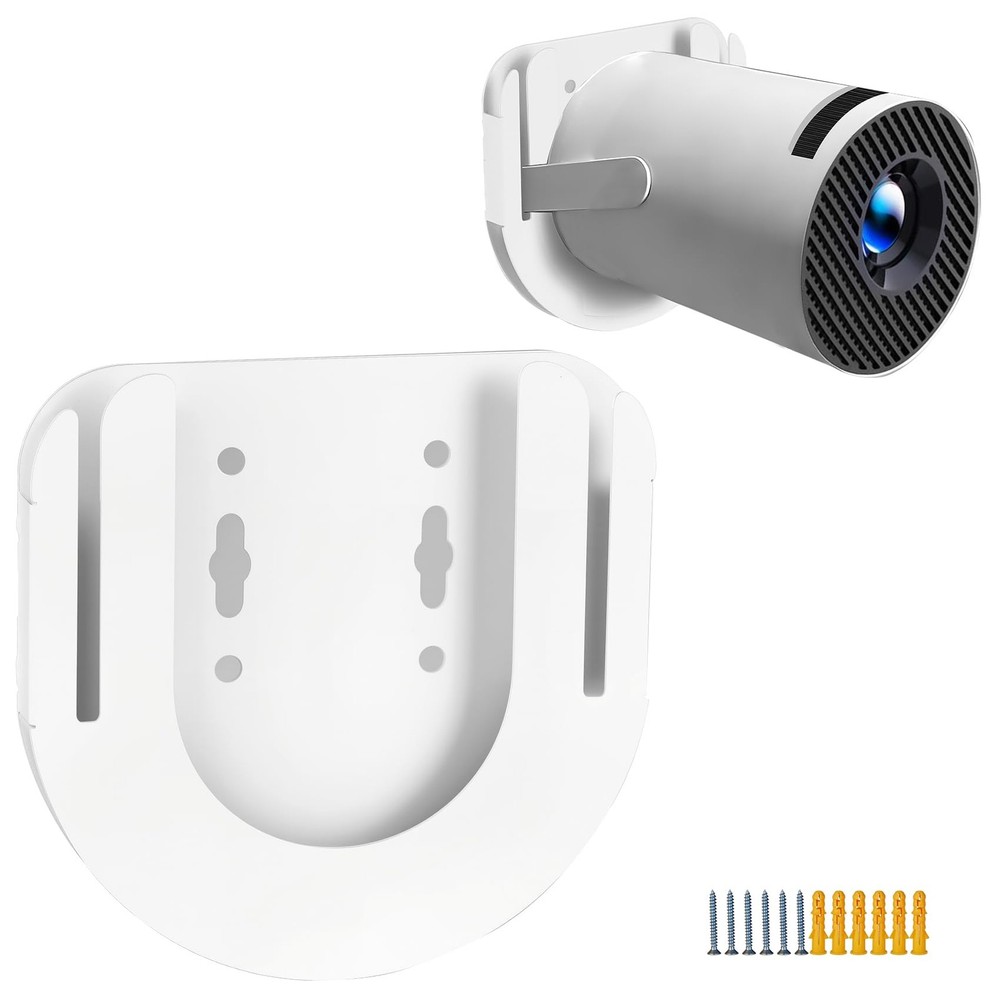 Wall Mount Compatible with HY300PRO Mini Projector Ceiling Stand White