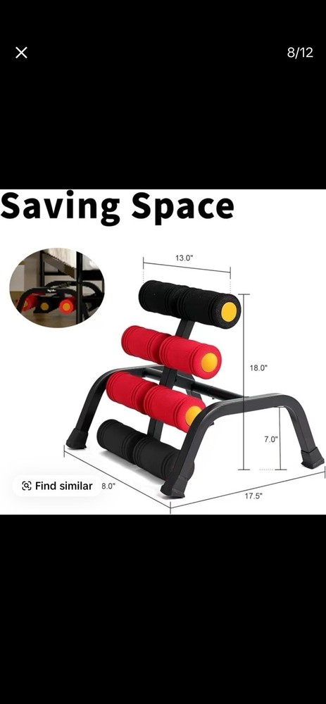 Mini Inversion Table with Back Massage Roller Relieve Back Pain Foldable Back St