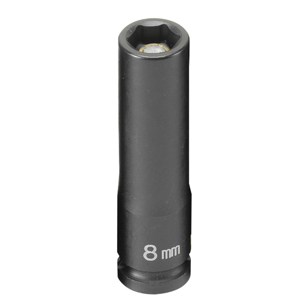 Grey Pneumatic 1/4" Drive x 8mm Magnetic Deep Socket
