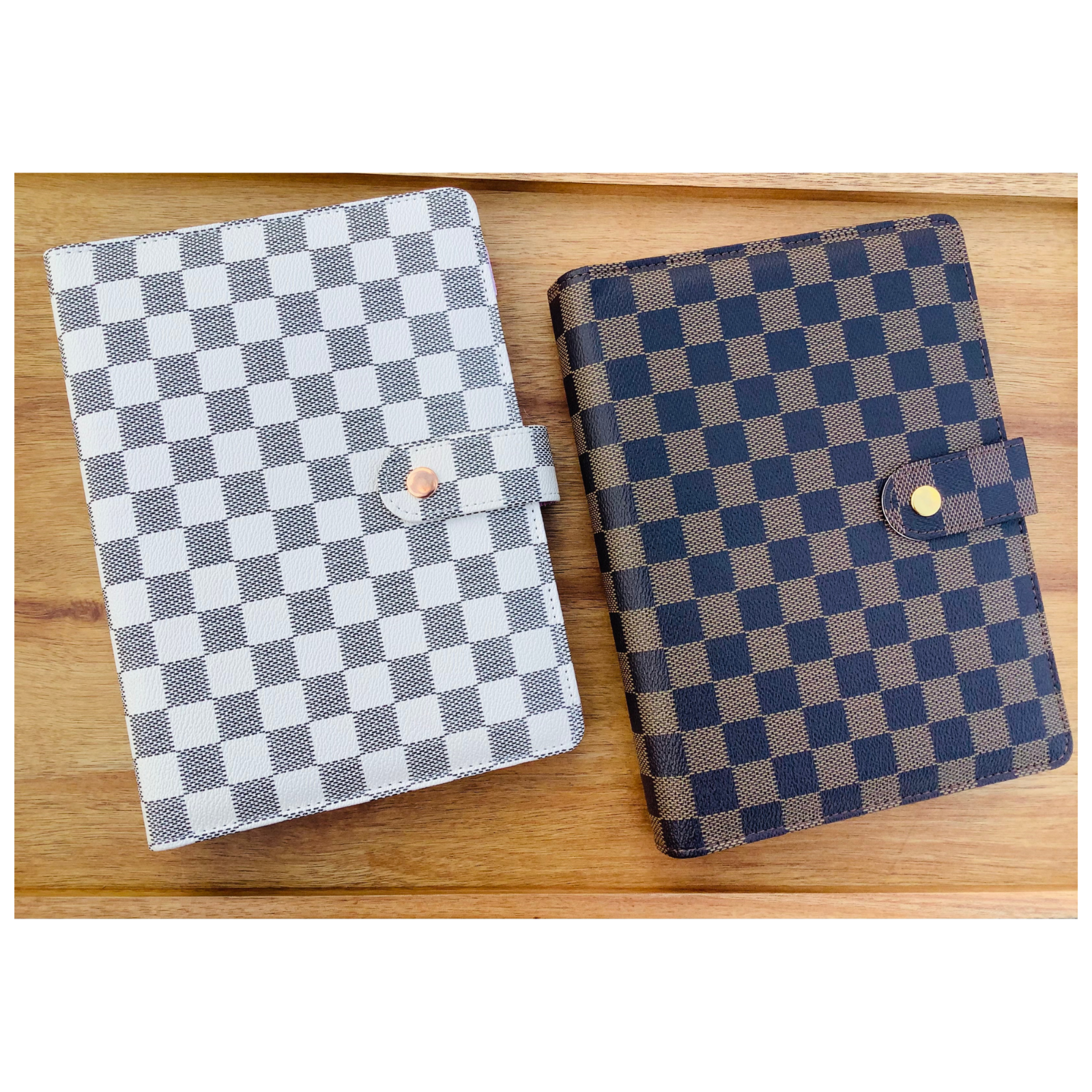 💘 Luxury Checkered/Quilted A5 A6 Agenda Binder Planner Journal Notepad Gift