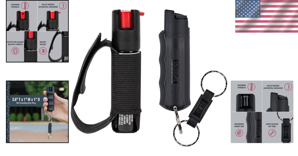 Runner Pepper Gel with Quick-Release Keychain & Reflective Hand Strap - 0.67 oz