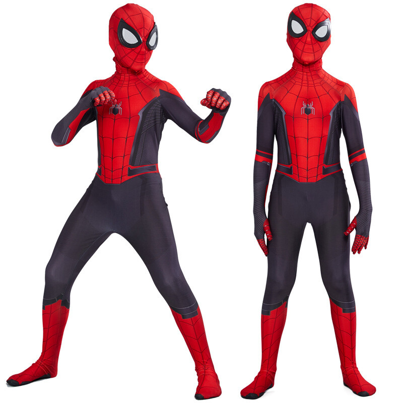 Spiderman Far From Home Cosplay Kids Jumpsuit Boys Spiderman Costumes Suit Mask