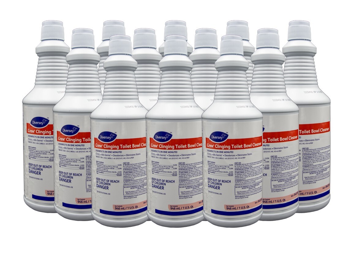 Diversey 4578 Crew 1 qt Clinging Toilet Bowl Cleaner - Floral (12/Ct) New