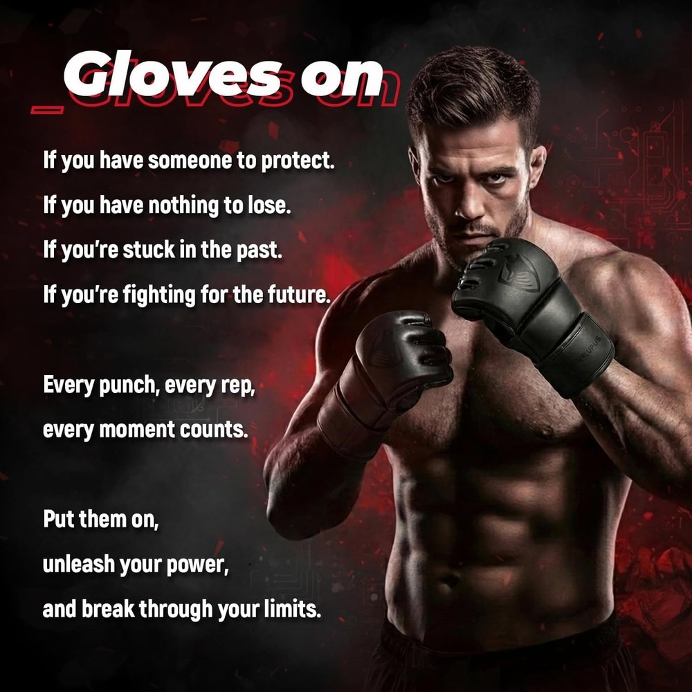 Ambidextrous Training Gloves with Hook and Loop Closure for Every Fighter