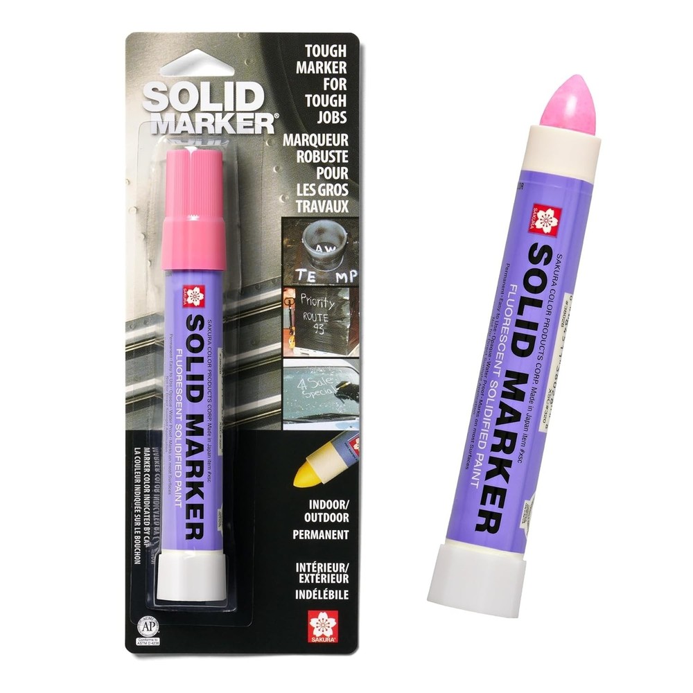 Sakura Solid Paint Marker - Fluorescent Pink - 1-Pack - Permanent Waterproof ...