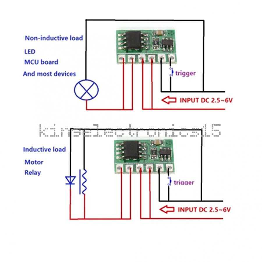 DC 3V 3.3V 3.7V 5V Flip-Flop Latch Relay Module Bistable Self-locking Switch