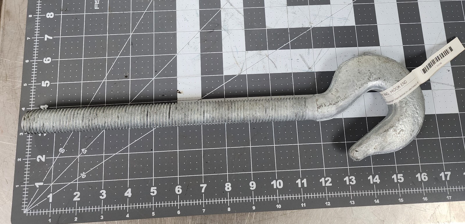 1” x 16” Galvanized Turnbuckle Hook 5000 lbs. 18” Take Up 2ULN6 1 HOOK [B8S2]