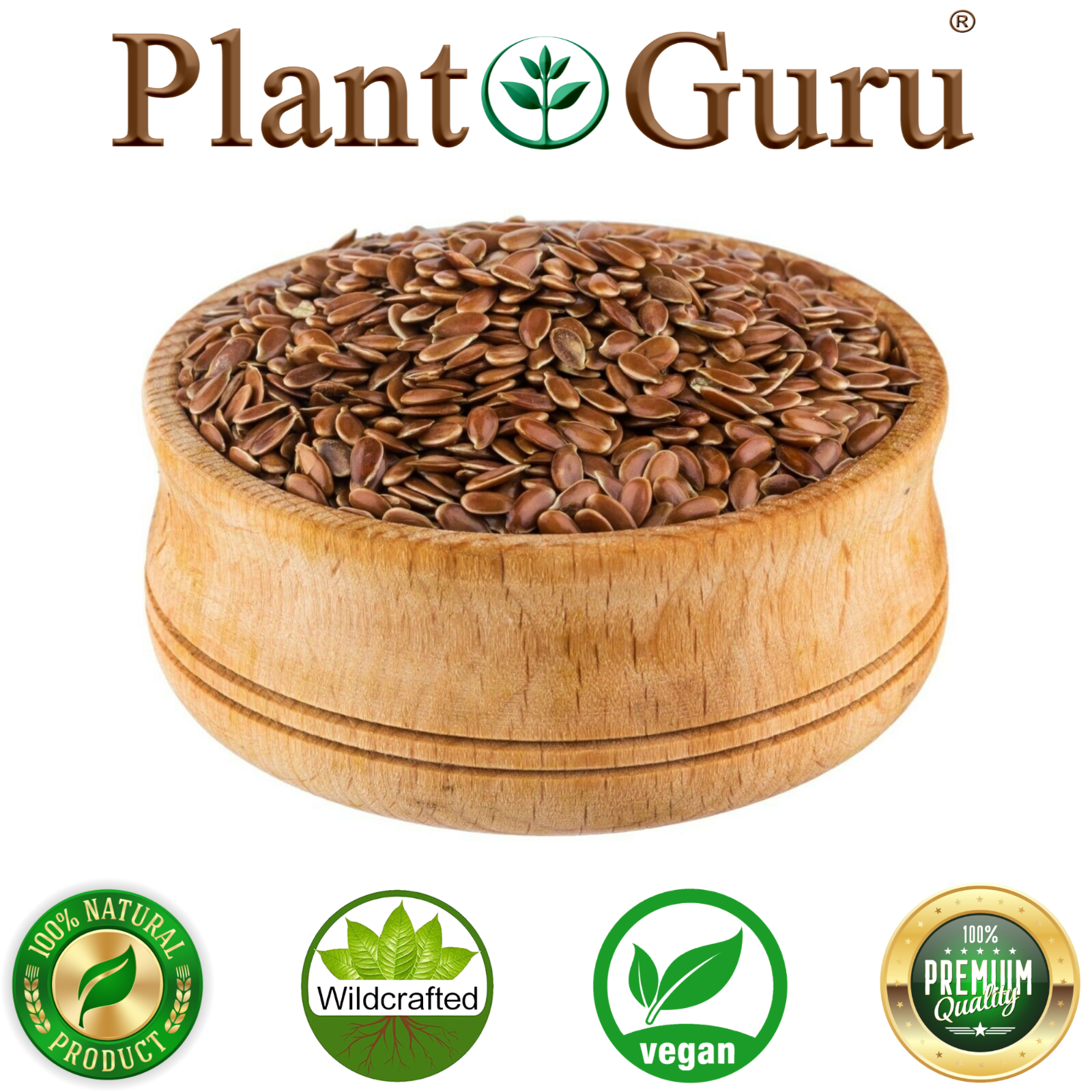 Brown Flax Seeds Whole Grain Seed Flaxseed NON GMO Linseed 1 oz to 20 lbs. Bulk