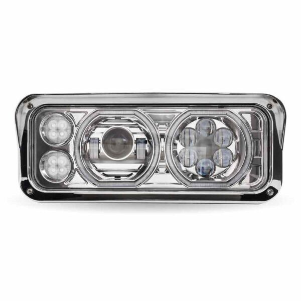 TLED-H121 Universal LED Projector Headlight Assembly CHROME PASSENGER SIDE
