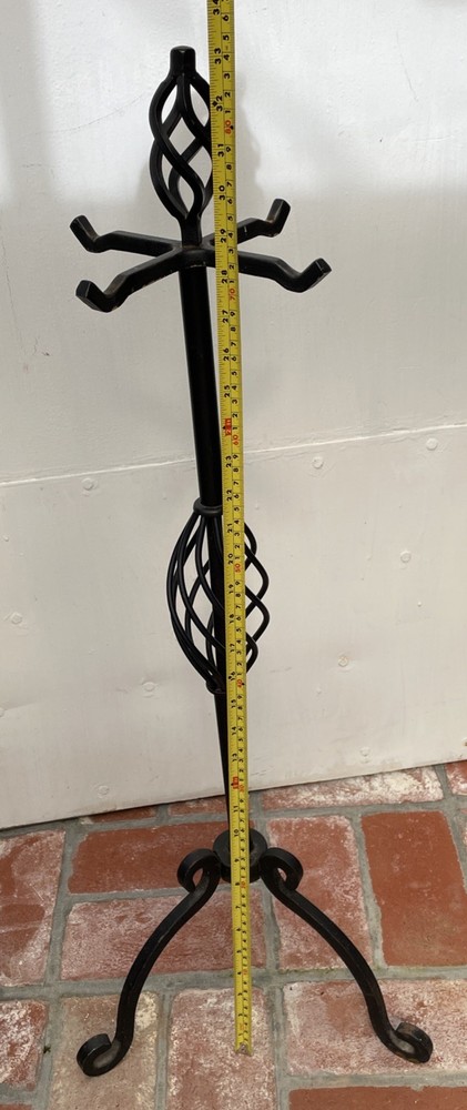 Black Wrought Iron Fireplace Tool Stand