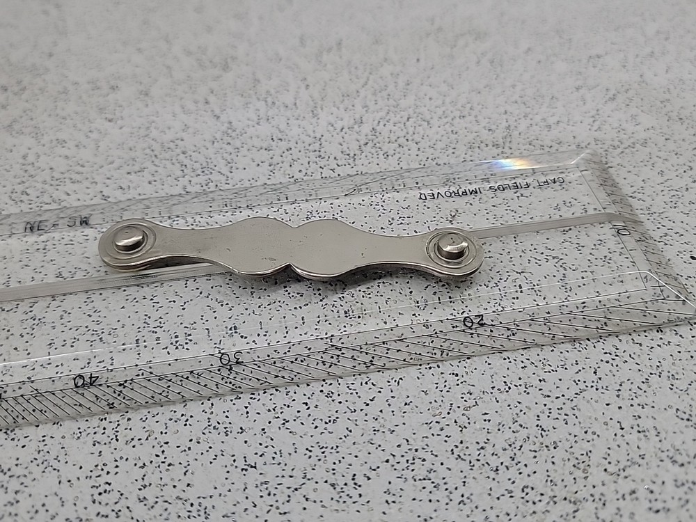 Capt Fields Improved Parallel Ruler Rule England Vintage