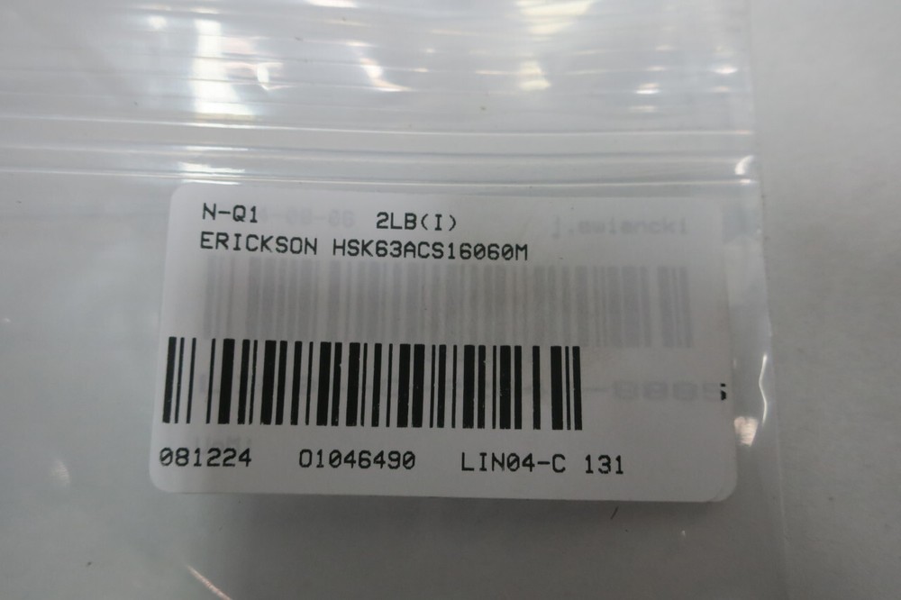 Erickson HSK63ACS16060M Tool Holder