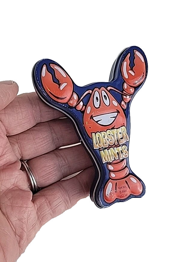Small LOBSTER MINTS Novelty TIN (empty) - 3.5" H