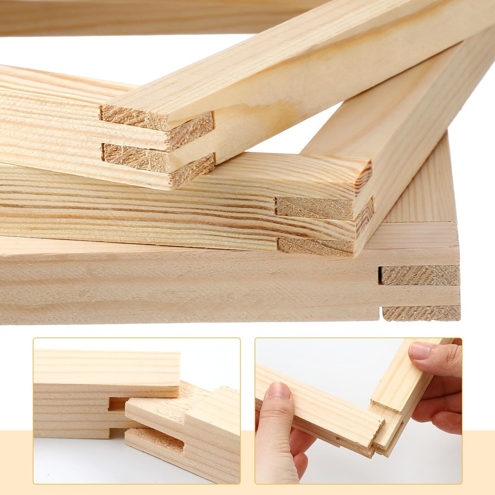 Glooglitter 2 Sets Stretcher Bars for Needlework with Thumb Tacks Regular Nee...