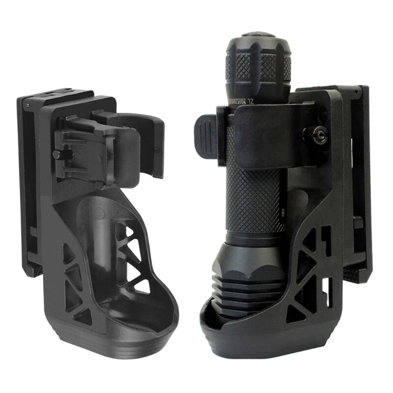 Tactic Flashlight Holsters Rotatable Lever Side Lock Quick Torch