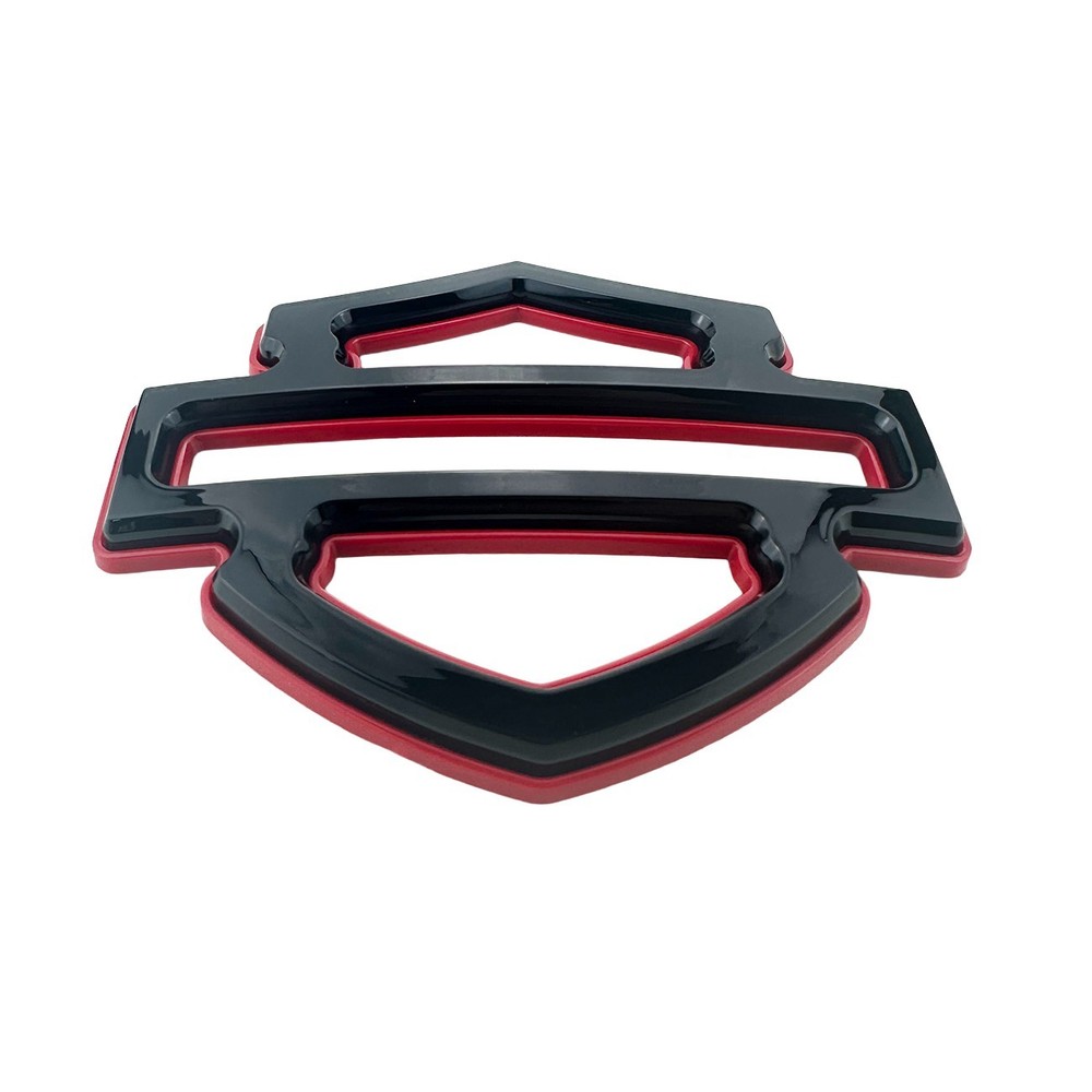 2Pc Custom Tank Emblems Black Red Double Layer 5 or 6 gal tank CVO