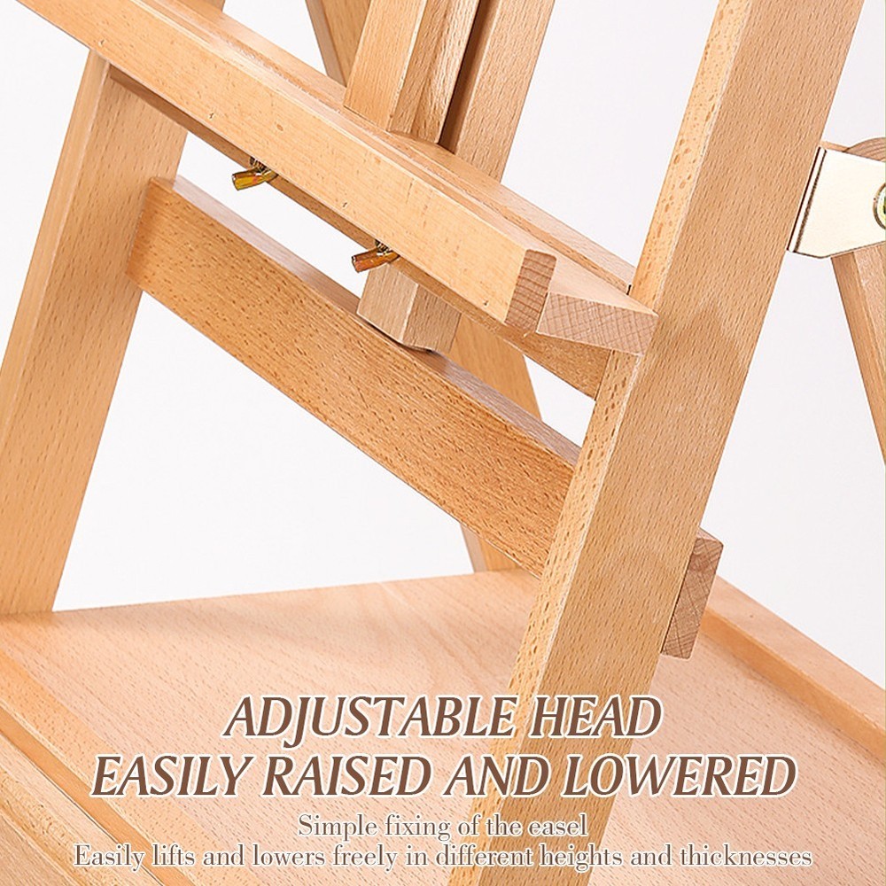 Professional Artist Easel Studio H-Frame Easel Adjustable Solid Beech Wood