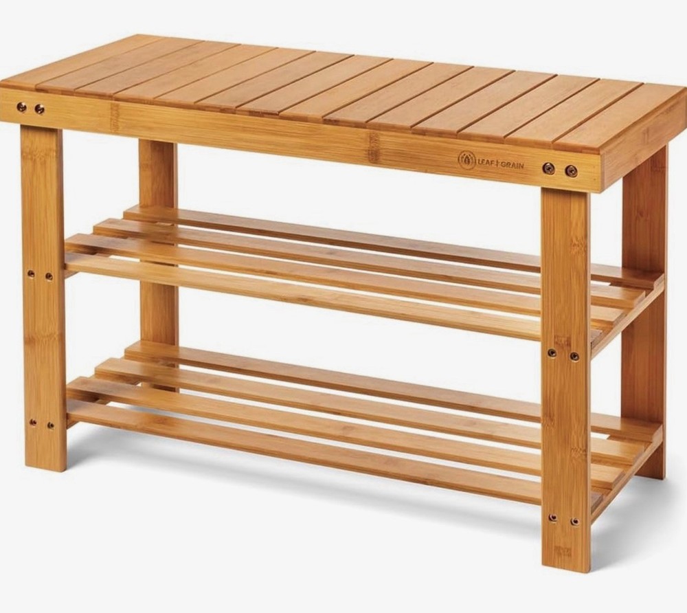Leaf & Grain Bamboo Shoe Rack