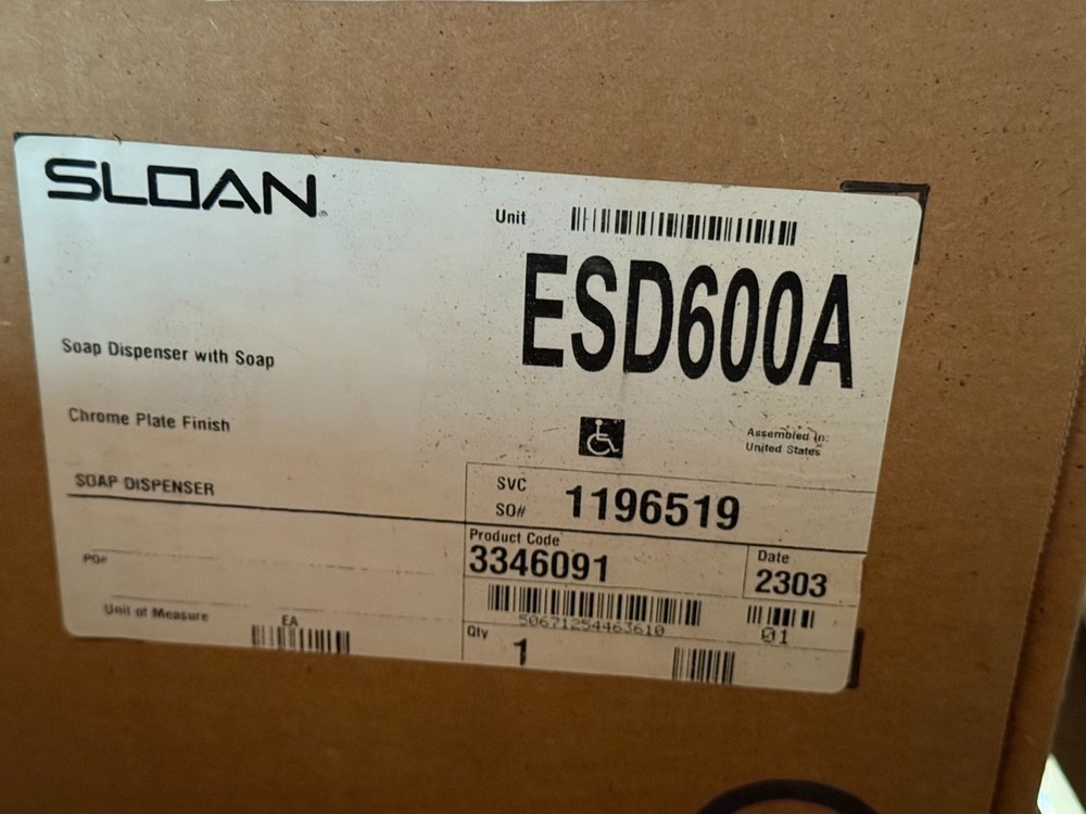 Sloan Deck Mount Electronic Foam Soap Dispenser Model: ESD600A