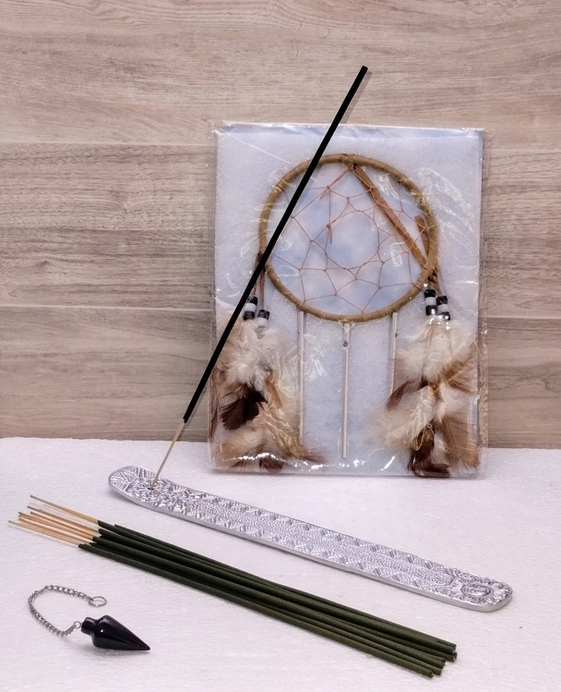Divination Kit. Dreamcatcher, Pendulum, Incense And Burner