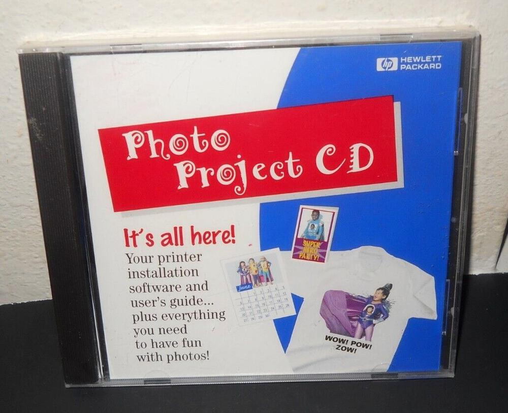 Hewlett Packard Photo Project CD ROM Software And User's Guide WIN 95 NEW