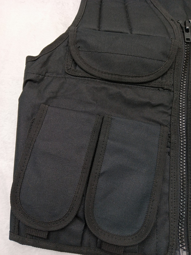 Crosman Elite Black Tactical Vest multiple pockets adjustable Small