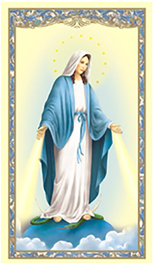 (2 copies) The Memorare Prayer Holy Card Our Lady of Grace Mary Catholic