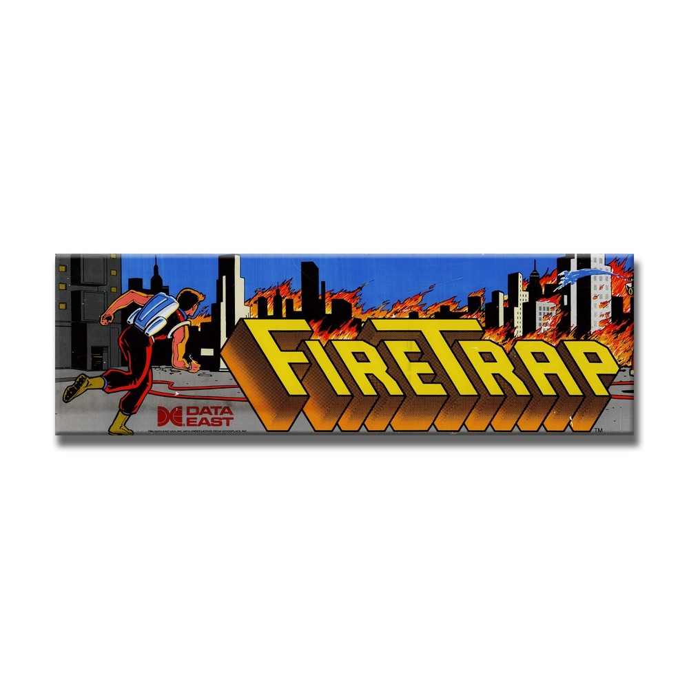 Fire Trap Premium Arcade Marquee Insert Reproduction Header Backlit