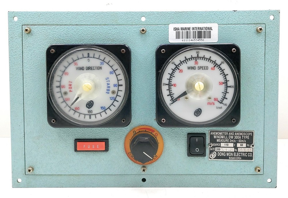 Anemometer Indicator DW300A Korea Wind Speed & Direction Dong Won Electric