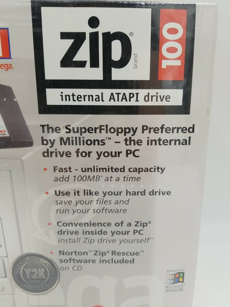 Iomega Zip 100 ATAPI IDE Internal Drive SuperFloppy Disks NEW