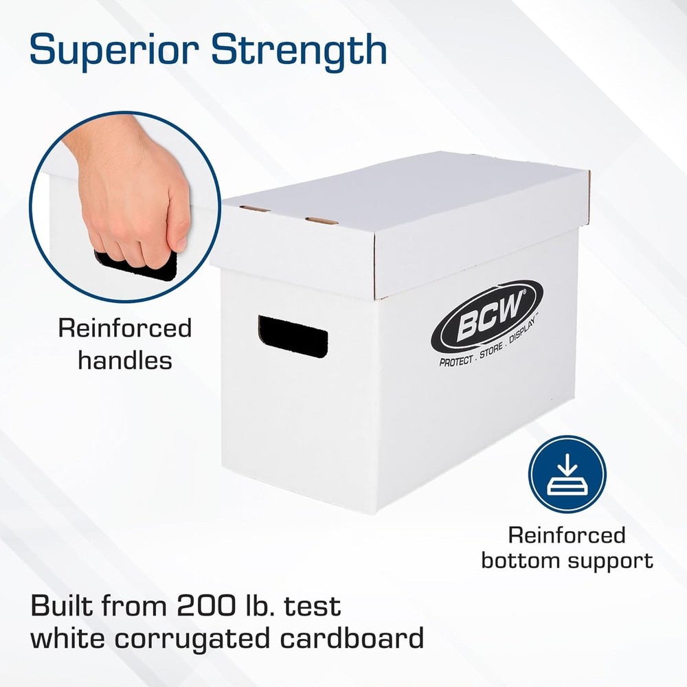 Short Comic Storage Box - 5 Pack | Holds 150-175 Current/Silver Age Comics | ...