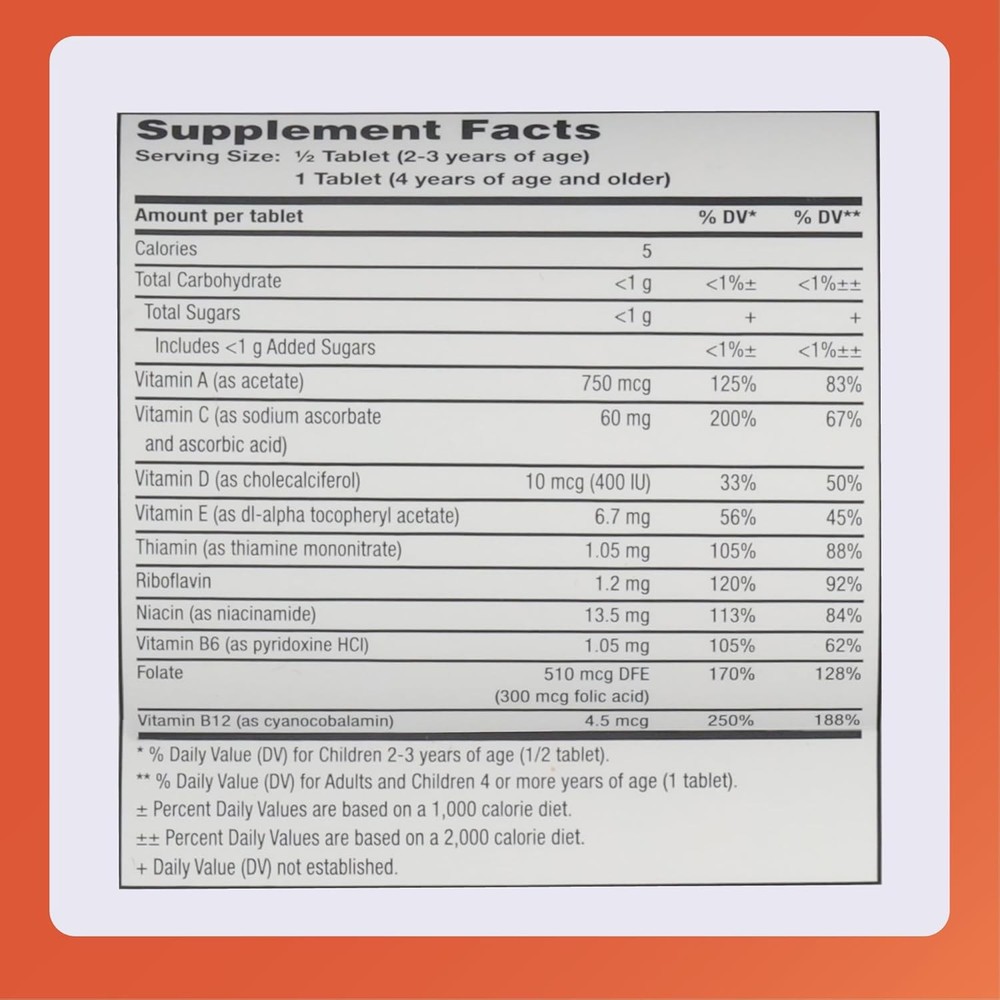 Kid’s Chewable Multivitamin 250ct Assorted Fruit Daily Nutrient Support