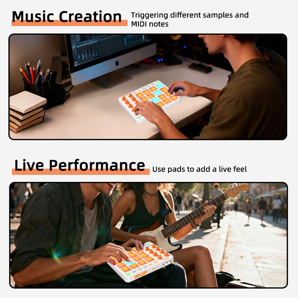 BTWireless MIDI Controller w/ Built-in Battery, DAW-Compatible