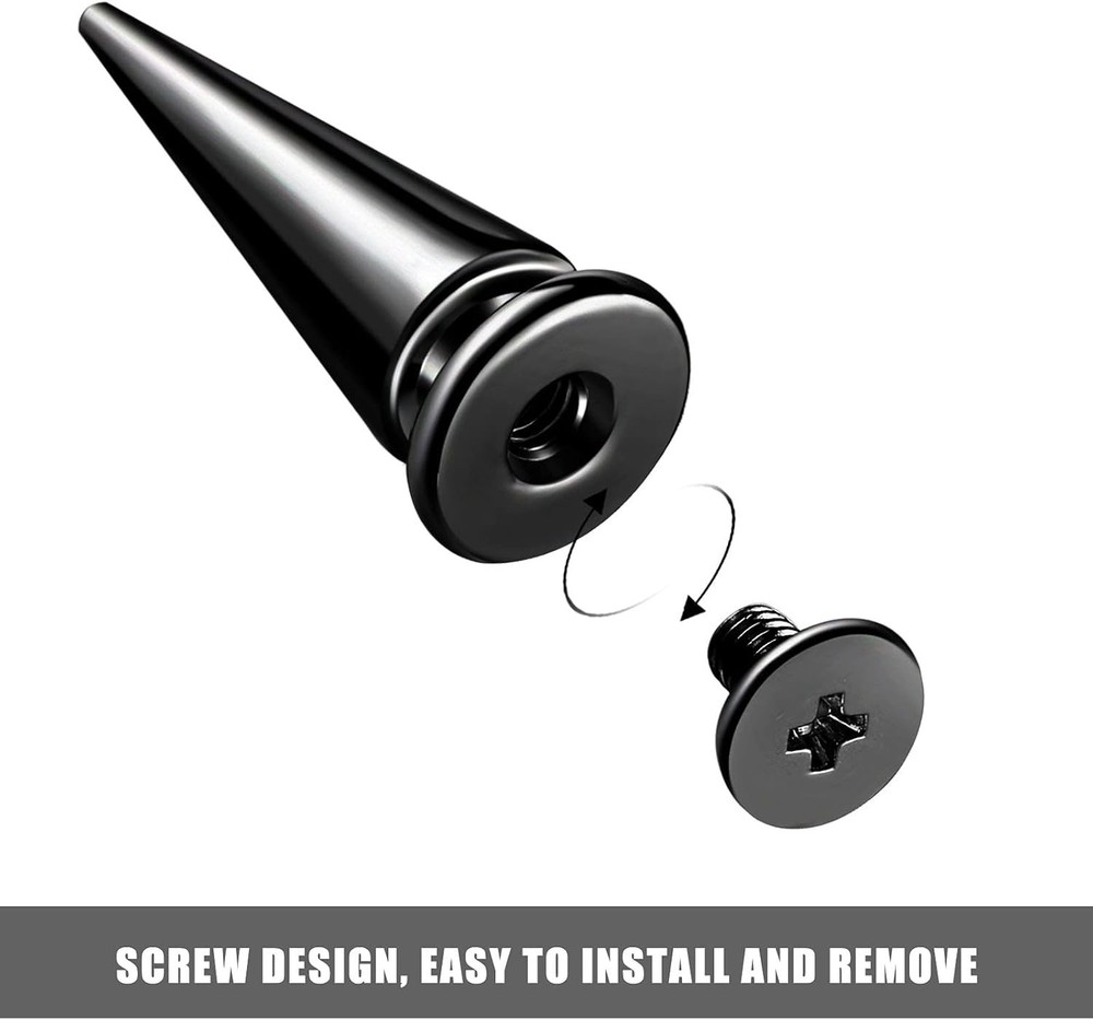 170 Pieces Multiple Sizes Cone Spikes Screwback Studs Rivets Large Medium Small