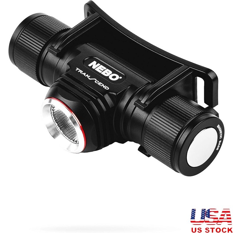 Rechargeable Waterproof Headlamp Adjustable Brightness LED Flashlight EDC Light