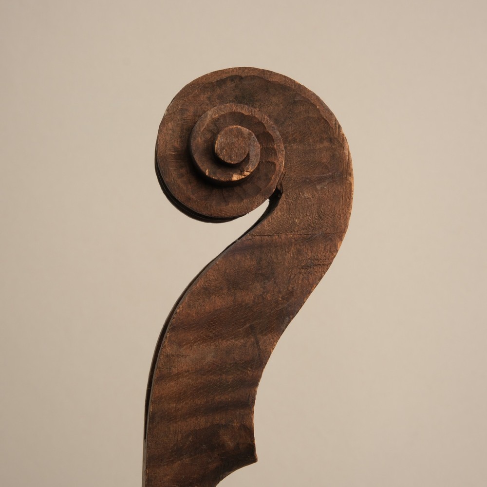 2 Old 4/4 Violin Scrolls Necks #VB272