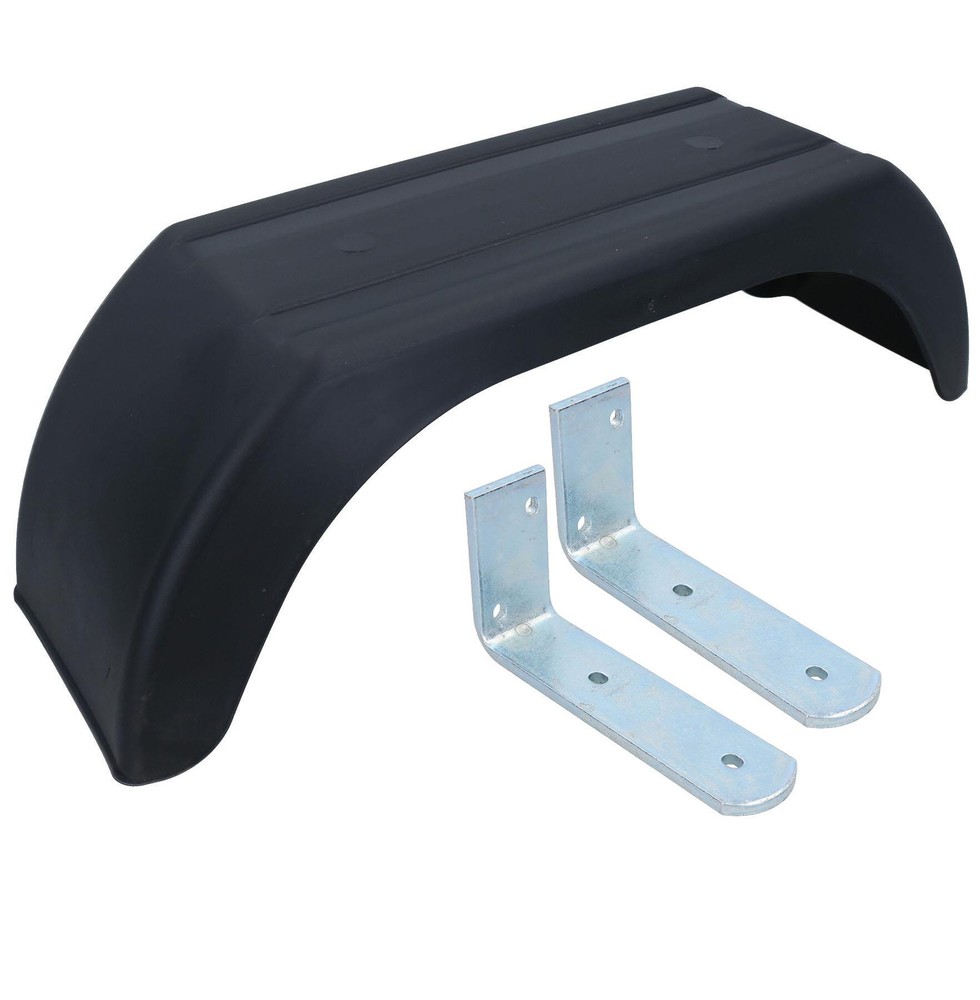 8" Plastic Mudguards Fender (Single) Flush Fit & Mud Guard Angle (SMALL) Bracke