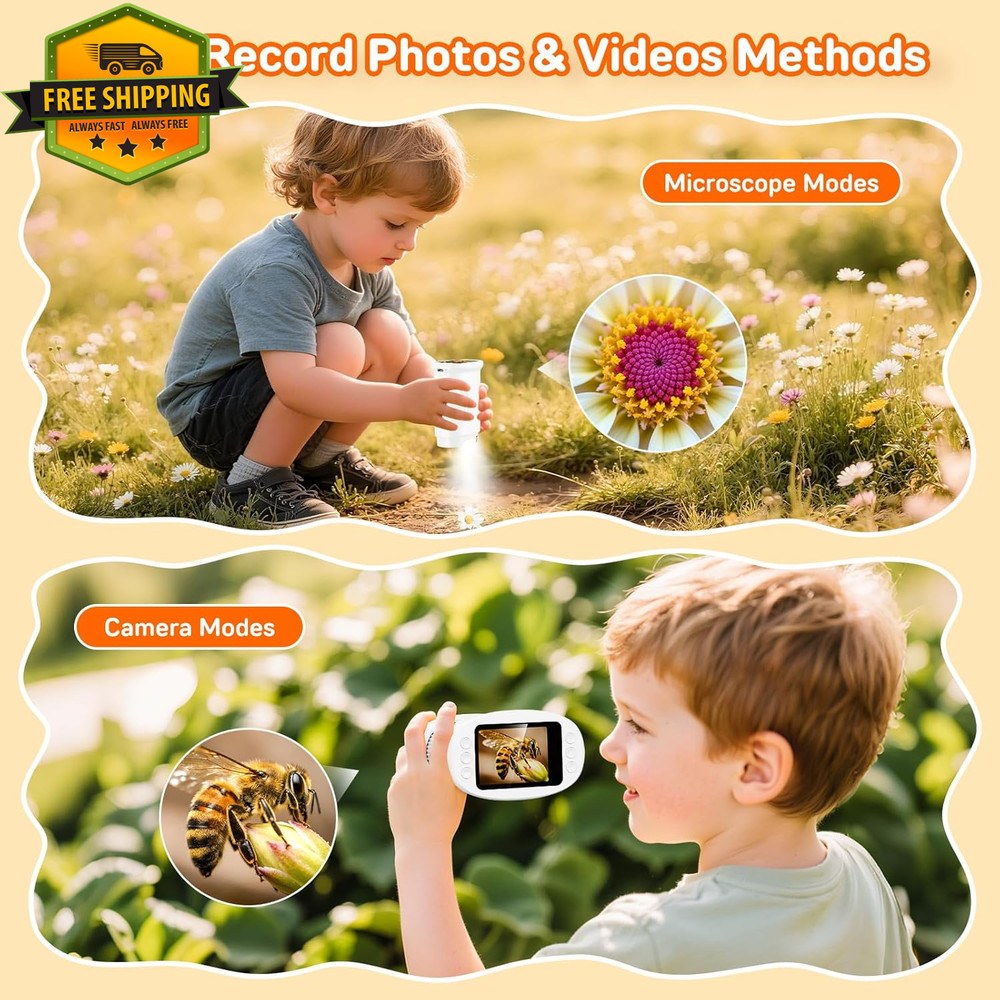 Digital Microscope 1000X Handheld 2.0 Inch Screen Kids STEM Toy