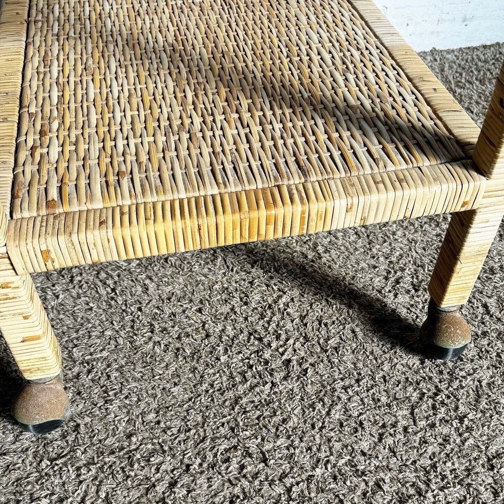 Boho Chic Wicker Two Tier Cart