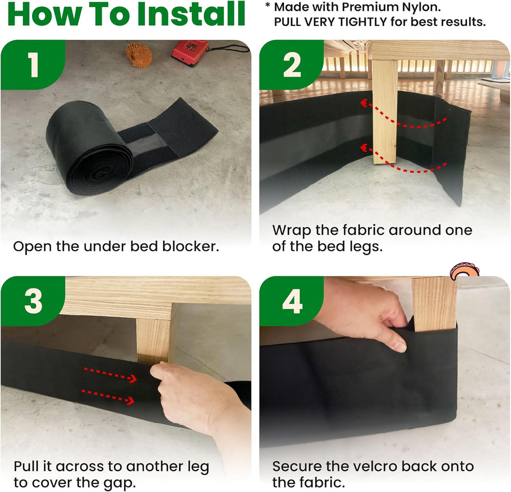 Bundle: 4 Mattress Retainer Bars & 2 Under Bed Gap Blockers