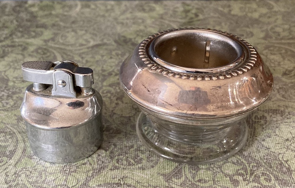 Wallace Sterling & Glass Lighter