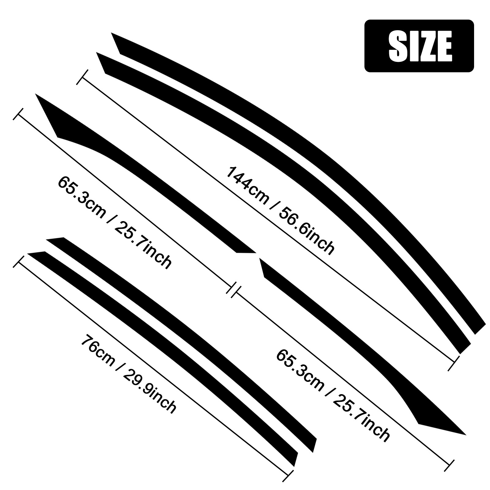 6Pcs Chrome Delete Blackout Window Trims For Honda Accord Sedan 2018-2022 Black