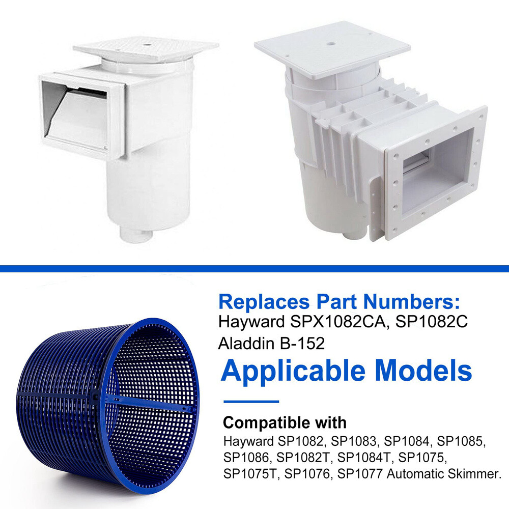Pool Skimmer Basket B-152 Filter Basket with Handle Replacement Strainer Basket
